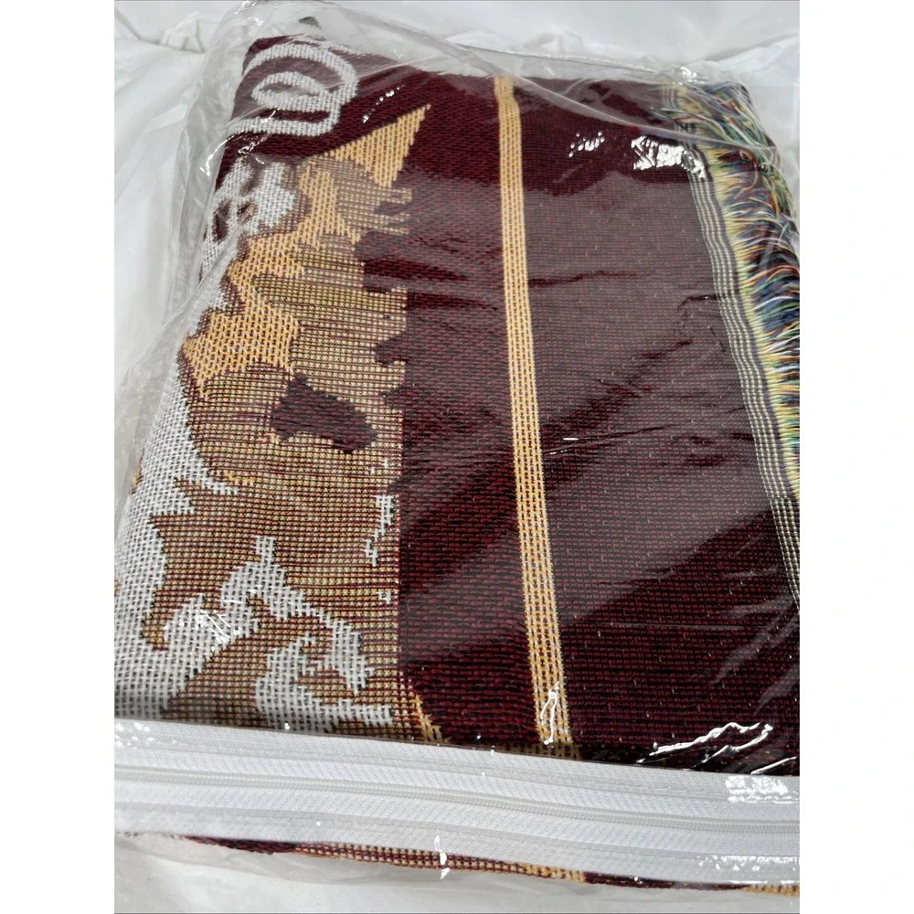 Mickey‎ Mouse Tapestry Woven Throw Blanket Walt Disney World Maroon 58